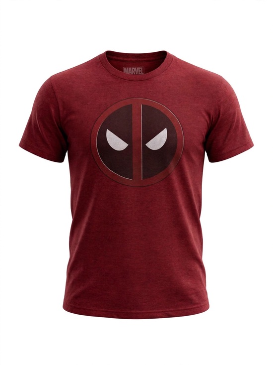 Marvel Other - Marvel Deadpool Logo T-Shirt - Heather Maroon - Graphic Tee